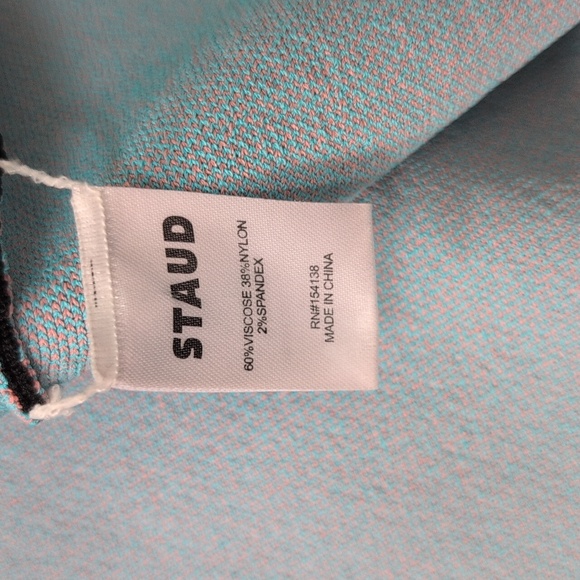 STAUD Dress Flower Graphic Mini Mod Black Pink and Blue Sz Small Rare 2-4 Twiggy - Picture 4 of 6